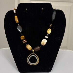 Elegant Silpada  Beaded Necklace with Gold Pendant
